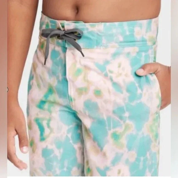 🐱 NWT Boys' Art Class Swim Tie-Dye Lined Board Shorts with Pockets 50+ UPF - Picture 3 of 9